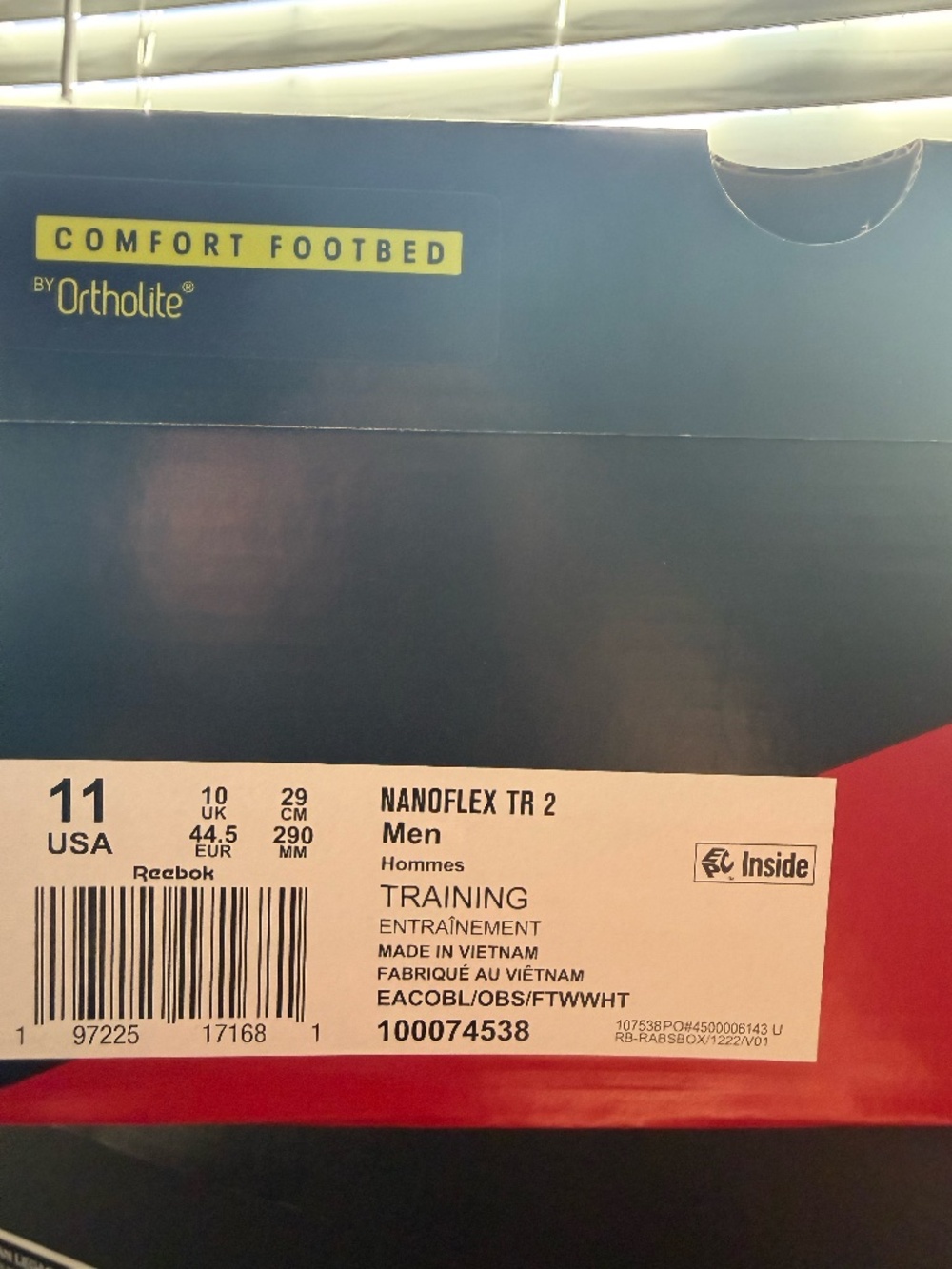 Reebok | Men's Nanoflex TR 2.0 Training Shoes, Blue, USA Size 11 , UK 10 NWT - Picture 3 of 7